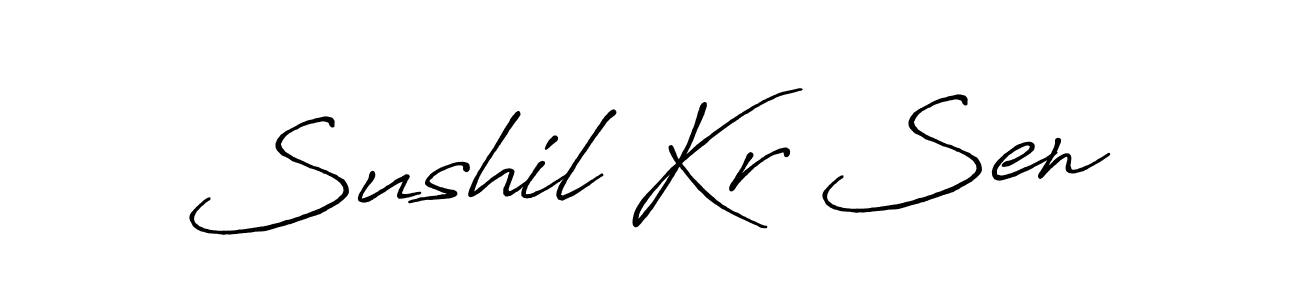 Sushil Kr Sen stylish signature style. Best Handwritten Sign (Antro_Vectra_Bolder) for my name. Handwritten Signature Collection Ideas for my name Sushil Kr Sen. Sushil Kr Sen signature style 7 images and pictures png