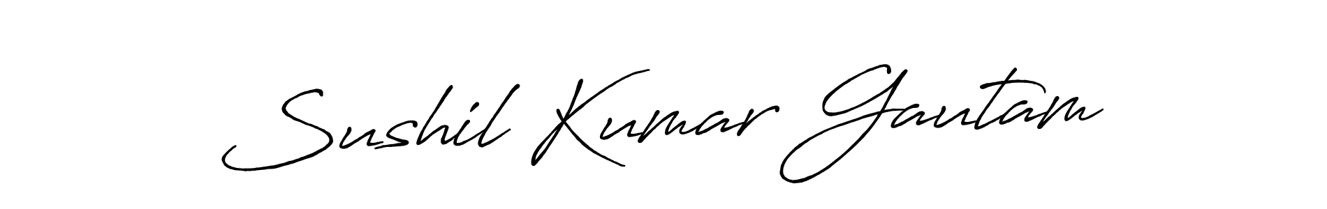 Sushil Kumar Gautam stylish signature style. Best Handwritten Sign (Antro_Vectra_Bolder) for my name. Handwritten Signature Collection Ideas for my name Sushil Kumar Gautam. Sushil Kumar Gautam signature style 7 images and pictures png