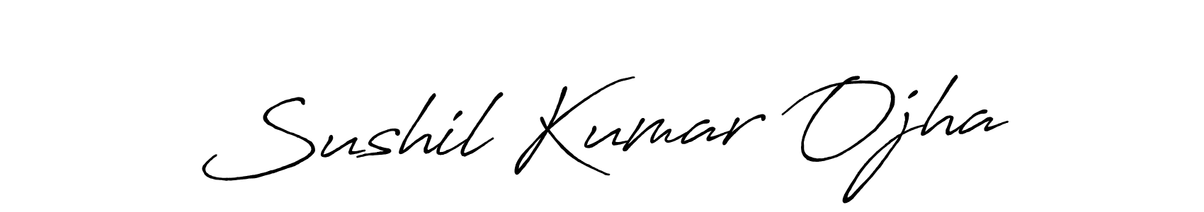 Make a beautiful signature design for name Sushil Kumar Ojha. With this signature (Antro_Vectra_Bolder) style, you can create a handwritten signature for free. Sushil Kumar Ojha signature style 7 images and pictures png