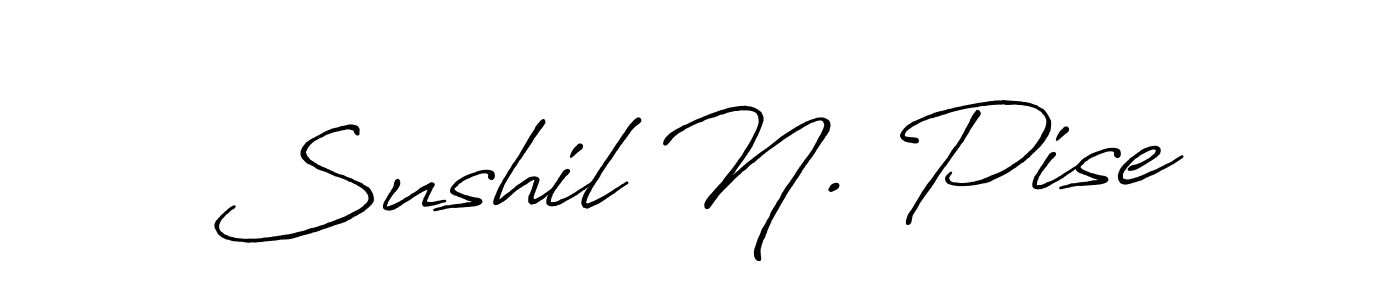 You should practise on your own different ways (Antro_Vectra_Bolder) to write your name (Sushil N. Pise) in signature. don't let someone else do it for you. Sushil N. Pise signature style 7 images and pictures png