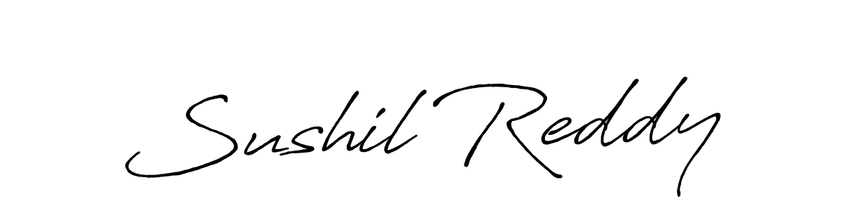 Sushil Reddy stylish signature style. Best Handwritten Sign (Antro_Vectra_Bolder) for my name. Handwritten Signature Collection Ideas for my name Sushil Reddy. Sushil Reddy signature style 7 images and pictures png