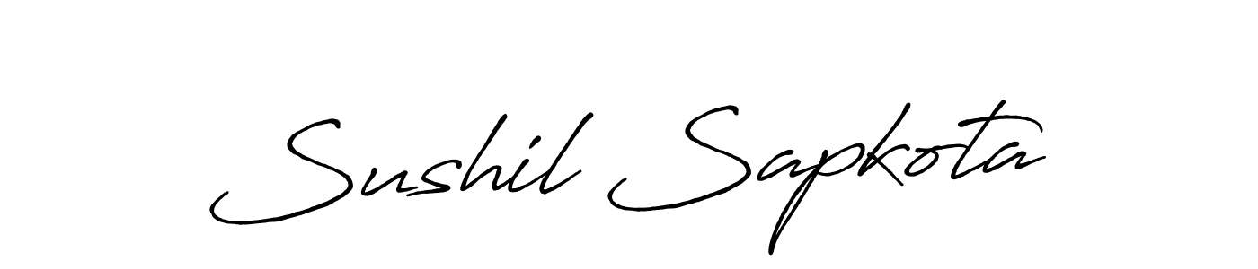 Make a beautiful signature design for name Sushil Sapkota. With this signature (Antro_Vectra_Bolder) style, you can create a handwritten signature for free. Sushil Sapkota signature style 7 images and pictures png