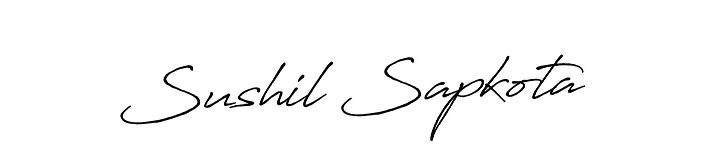 Make a beautiful signature design for name Sushil Sapkota. With this signature (Antro_Vectra_Bolder) style, you can create a handwritten signature for free. Sushil Sapkota signature style 7 images and pictures png