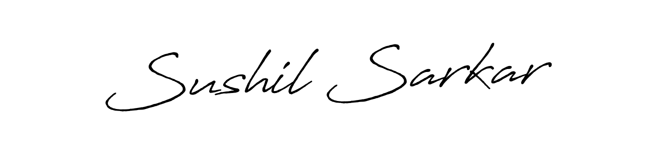 Make a beautiful signature design for name Sushil Sarkar. With this signature (Antro_Vectra_Bolder) style, you can create a handwritten signature for free. Sushil Sarkar signature style 7 images and pictures png