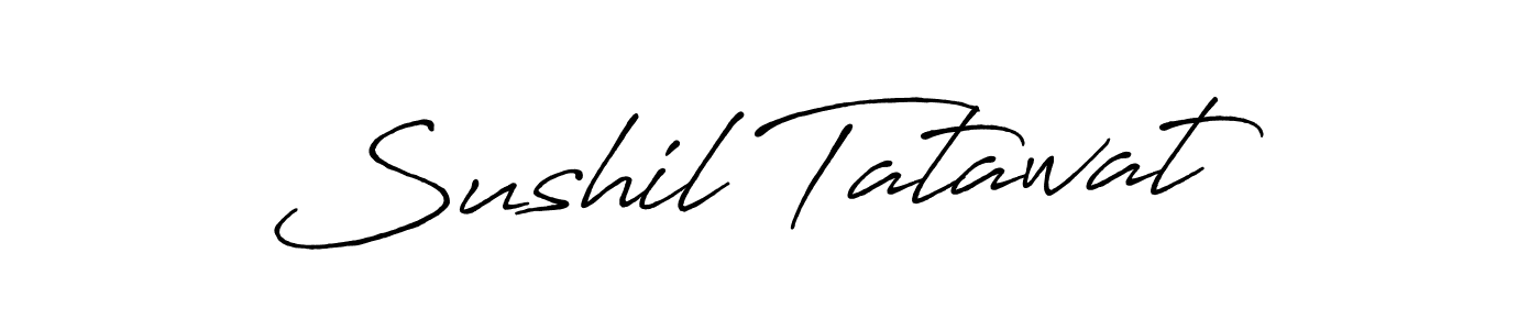 Design your own signature with our free online signature maker. With this signature software, you can create a handwritten (Antro_Vectra_Bolder) signature for name Sushil Tatawat. Sushil Tatawat signature style 7 images and pictures png