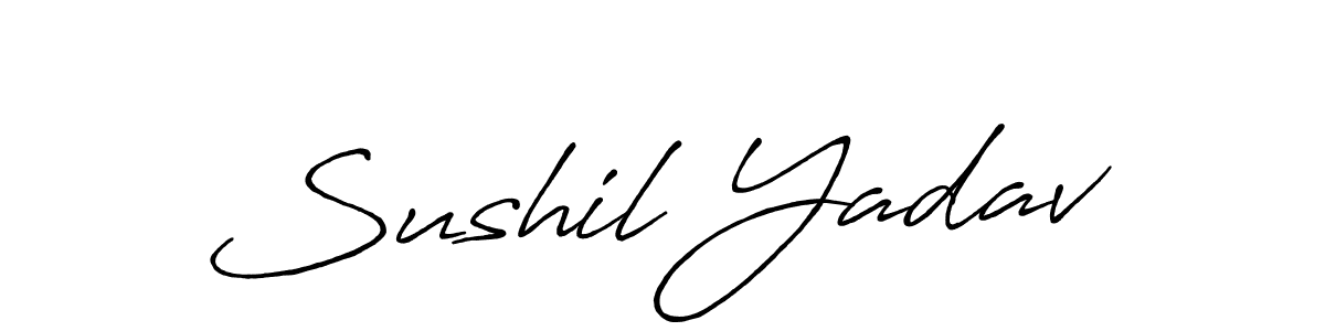 How to make Sushil Yadav signature? Antro_Vectra_Bolder is a professional autograph style. Create handwritten signature for Sushil Yadav name. Sushil Yadav signature style 7 images and pictures png