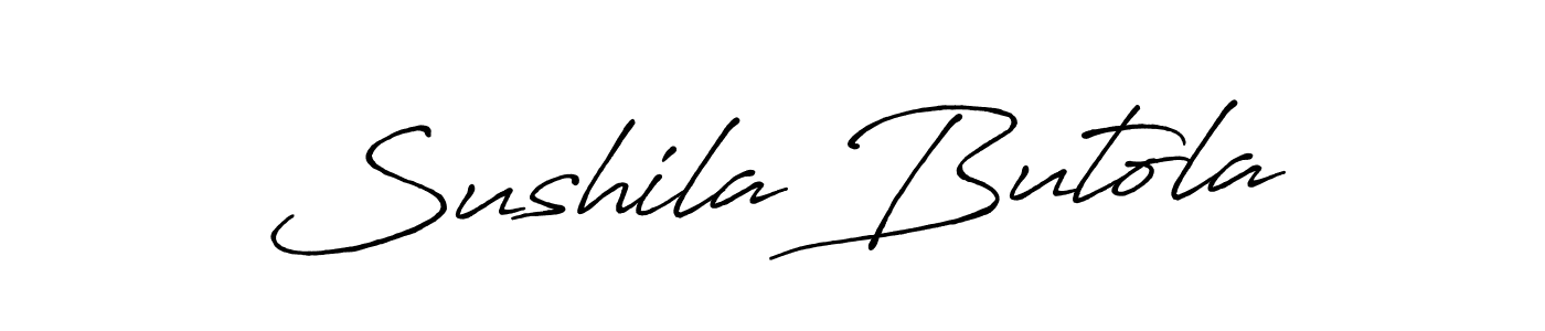 Make a short Sushila Butola signature style. Manage your documents anywhere anytime using Antro_Vectra_Bolder. Create and add eSignatures, submit forms, share and send files easily. Sushila Butola signature style 7 images and pictures png
