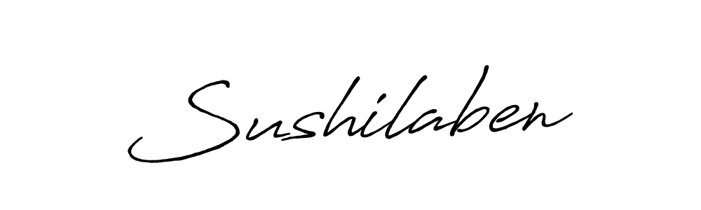 Use a signature maker to create a handwritten signature online. With this signature software, you can design (Antro_Vectra_Bolder) your own signature for name Sushilaben. Sushilaben signature style 7 images and pictures png