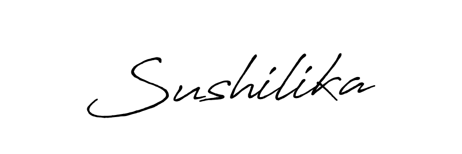 You should practise on your own different ways (Antro_Vectra_Bolder) to write your name (Sushilika) in signature. don't let someone else do it for you. Sushilika signature style 7 images and pictures png