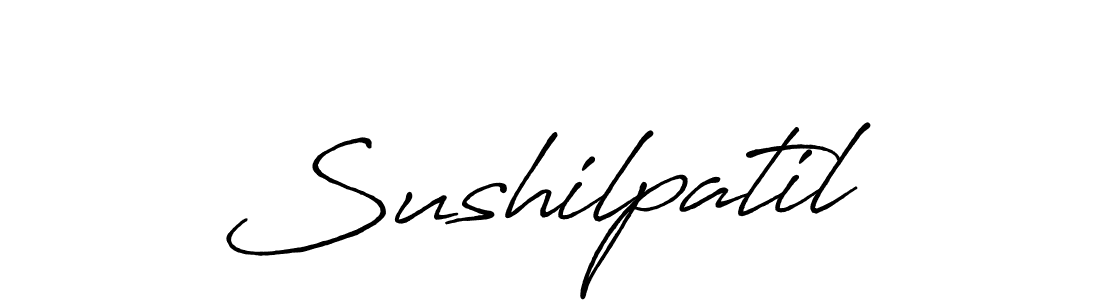 Create a beautiful signature design for name Sushilpatil. With this signature (Antro_Vectra_Bolder) fonts, you can make a handwritten signature for free. Sushilpatil signature style 7 images and pictures png