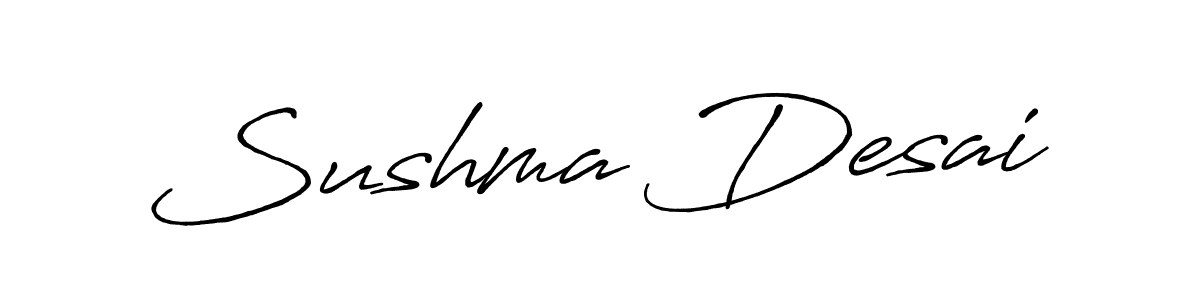 The best way (Antro_Vectra_Bolder) to make a short signature is to pick only two or three words in your name. The name Sushma Desai include a total of six letters. For converting this name. Sushma Desai signature style 7 images and pictures png