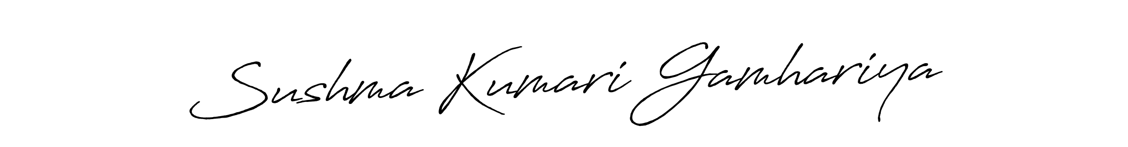 Make a beautiful signature design for name Sushma Kumari Gamhariya. With this signature (Antro_Vectra_Bolder) style, you can create a handwritten signature for free. Sushma Kumari Gamhariya signature style 7 images and pictures png
