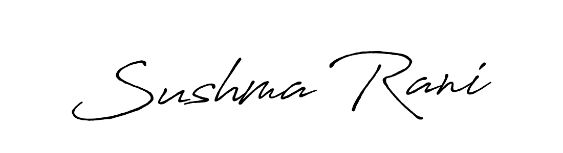 Make a beautiful signature design for name Sushma Rani. With this signature (Antro_Vectra_Bolder) style, you can create a handwritten signature for free. Sushma Rani signature style 7 images and pictures png