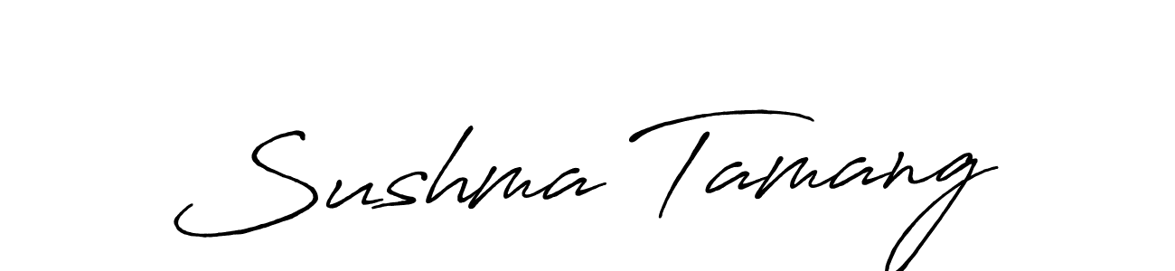 Create a beautiful signature design for name Sushma Tamang. With this signature (Antro_Vectra_Bolder) fonts, you can make a handwritten signature for free. Sushma Tamang signature style 7 images and pictures png