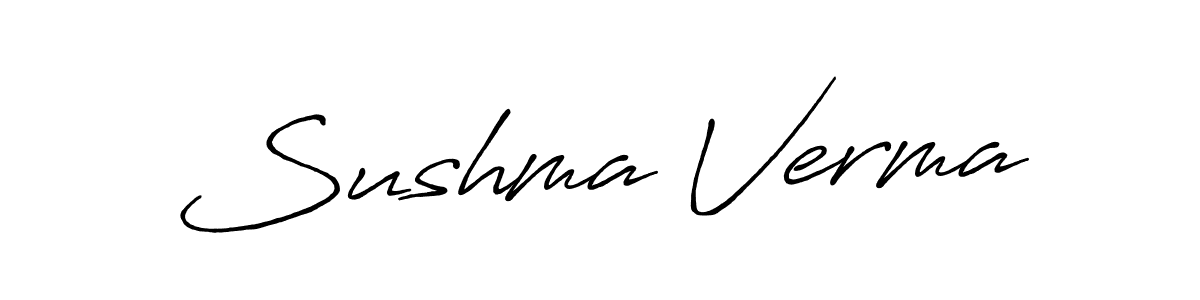 Use a signature maker to create a handwritten signature online. With this signature software, you can design (Antro_Vectra_Bolder) your own signature for name Sushma Verma. Sushma Verma signature style 7 images and pictures png