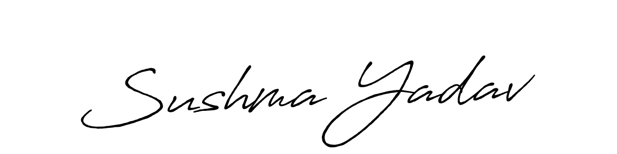 How to make Sushma Yadav name signature. Use Antro_Vectra_Bolder style for creating short signs online. This is the latest handwritten sign. Sushma Yadav signature style 7 images and pictures png