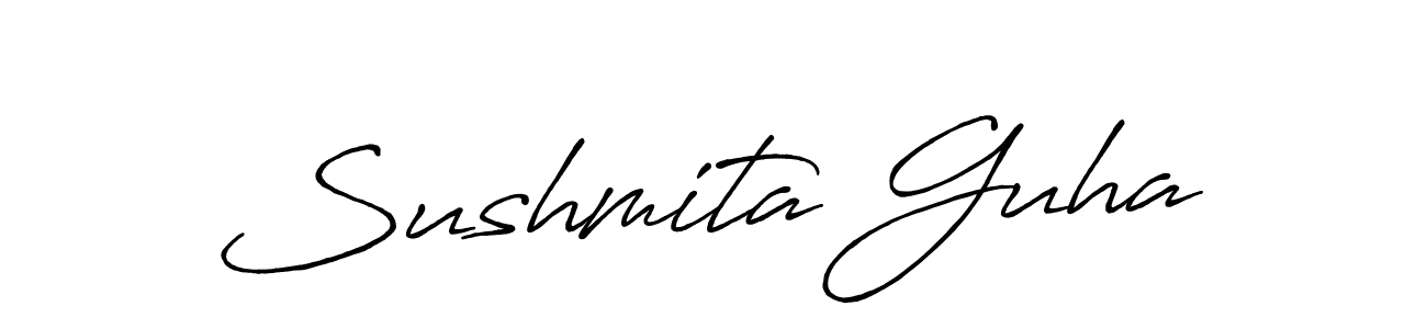 Create a beautiful signature design for name Sushmita Guha. With this signature (Antro_Vectra_Bolder) fonts, you can make a handwritten signature for free. Sushmita Guha signature style 7 images and pictures png