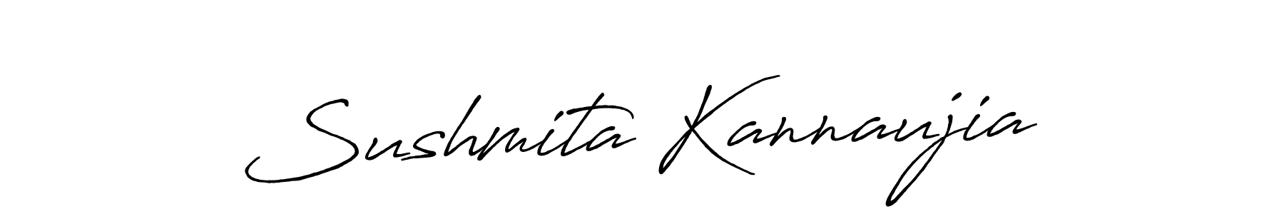 Also we have Sushmita Kannaujia name is the best signature style. Create professional handwritten signature collection using Antro_Vectra_Bolder autograph style. Sushmita Kannaujia signature style 7 images and pictures png