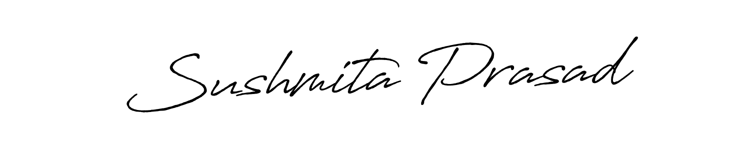 Create a beautiful signature design for name Sushmita Prasad. With this signature (Antro_Vectra_Bolder) fonts, you can make a handwritten signature for free. Sushmita Prasad signature style 7 images and pictures png