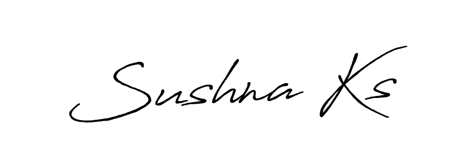 Create a beautiful signature design for name Sushna Ks. With this signature (Antro_Vectra_Bolder) fonts, you can make a handwritten signature for free. Sushna Ks signature style 7 images and pictures png