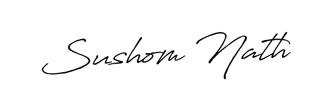 Antro_Vectra_Bolder is a professional signature style that is perfect for those who want to add a touch of class to their signature. It is also a great choice for those who want to make their signature more unique. Get Sushom Nath name to fancy signature for free. Sushom Nath signature style 7 images and pictures png