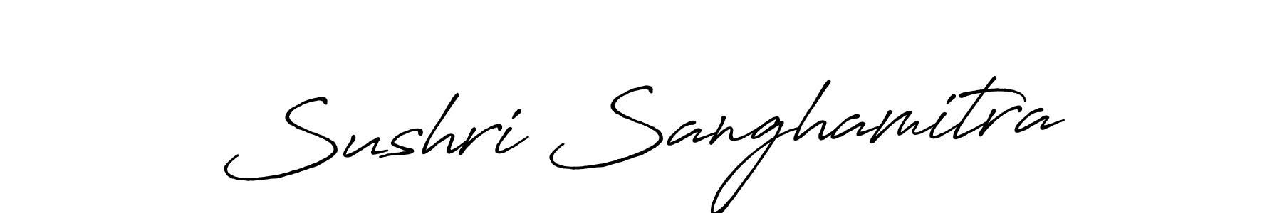 Make a short Sushri Sanghamitra signature style. Manage your documents anywhere anytime using Antro_Vectra_Bolder. Create and add eSignatures, submit forms, share and send files easily. Sushri Sanghamitra signature style 7 images and pictures png