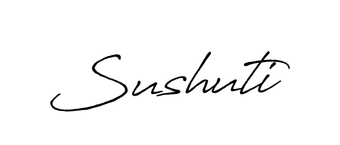 Make a beautiful signature design for name Sushuti. With this signature (Antro_Vectra_Bolder) style, you can create a handwritten signature for free. Sushuti signature style 7 images and pictures png