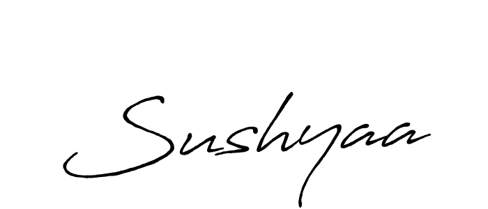 Use a signature maker to create a handwritten signature online. With this signature software, you can design (Antro_Vectra_Bolder) your own signature for name Sushyaa. Sushyaa signature style 7 images and pictures png