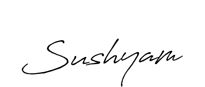 How to make Sushyam name signature. Use Antro_Vectra_Bolder style for creating short signs online. This is the latest handwritten sign. Sushyam signature style 7 images and pictures png