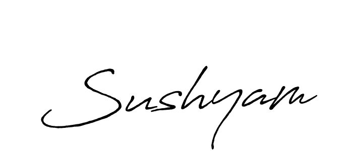 How to make Sushyam signature? Antro_Vectra_Bolder is a professional autograph style. Create handwritten signature for Sushyam name. Sushyam signature style 7 images and pictures png