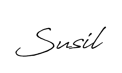 You should practise on your own different ways (Antro_Vectra_Bolder) to write your name (Susil) in signature. don't let someone else do it for you. Susil signature style 7 images and pictures png
