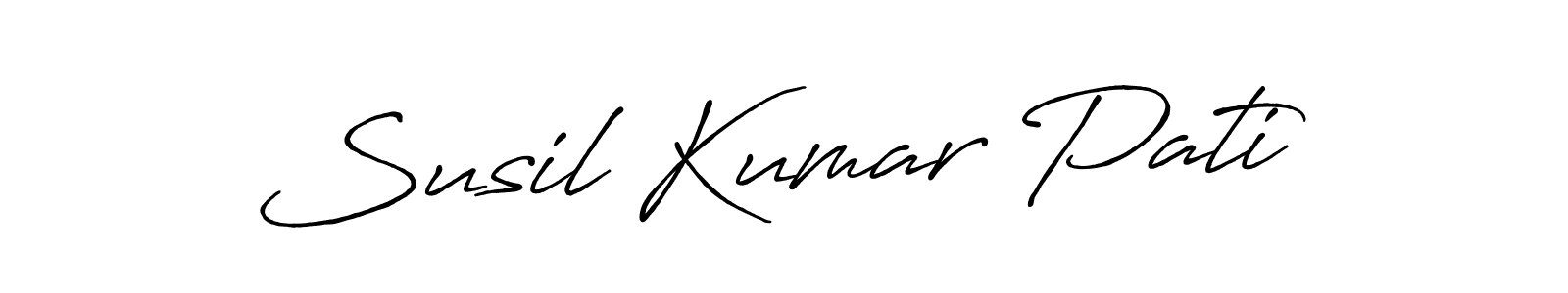 Design your own signature with our free online signature maker. With this signature software, you can create a handwritten (Antro_Vectra_Bolder) signature for name Susil Kumar Pati. Susil Kumar Pati signature style 7 images and pictures png