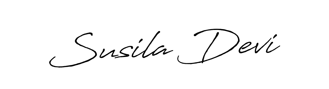 Make a beautiful signature design for name Susila Devi. With this signature (Antro_Vectra_Bolder) style, you can create a handwritten signature for free. Susila Devi signature style 7 images and pictures png