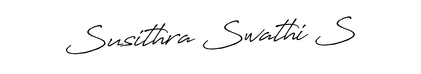 How to make Susithra Swathi S signature? Antro_Vectra_Bolder is a professional autograph style. Create handwritten signature for Susithra Swathi S name. Susithra Swathi S signature style 7 images and pictures png