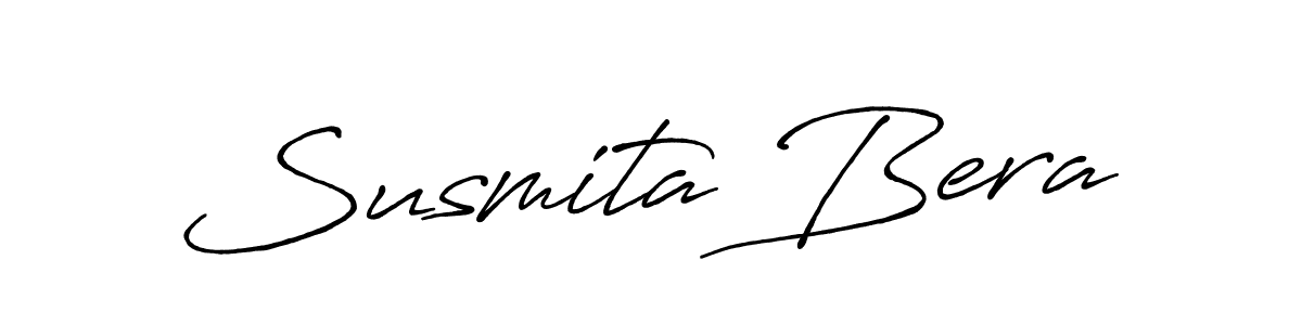 The best way (Antro_Vectra_Bolder) to make a short signature is to pick only two or three words in your name. The name Susmita Bera include a total of six letters. For converting this name. Susmita Bera signature style 7 images and pictures png