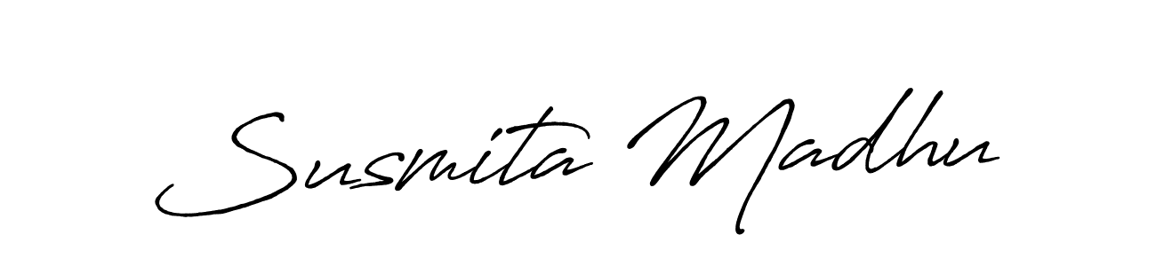 if you are searching for the best signature style for your name Susmita Madhu. so please give up your signature search. here we have designed multiple signature styles  using Antro_Vectra_Bolder. Susmita Madhu signature style 7 images and pictures png