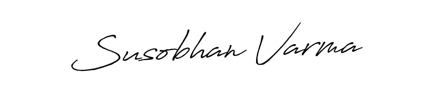 Make a short Susobhan Varma signature style. Manage your documents anywhere anytime using Antro_Vectra_Bolder. Create and add eSignatures, submit forms, share and send files easily. Susobhan Varma signature style 7 images and pictures png