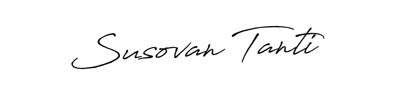 Make a short Susovan Tanti signature style. Manage your documents anywhere anytime using Antro_Vectra_Bolder. Create and add eSignatures, submit forms, share and send files easily. Susovan Tanti signature style 7 images and pictures png