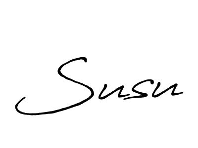 Make a beautiful signature design for name Susu. With this signature (Antro_Vectra_Bolder) style, you can create a handwritten signature for free. Susu signature style 7 images and pictures png