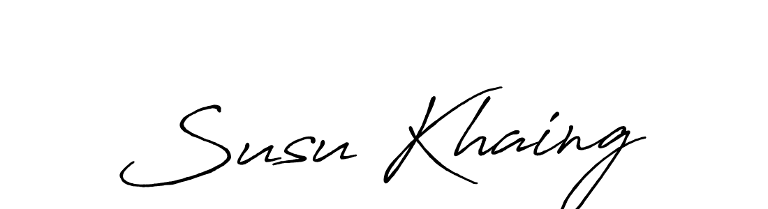 Similarly Antro_Vectra_Bolder is the best handwritten signature design. Signature creator online .You can use it as an online autograph creator for name Susu Khaing. Susu Khaing signature style 7 images and pictures png