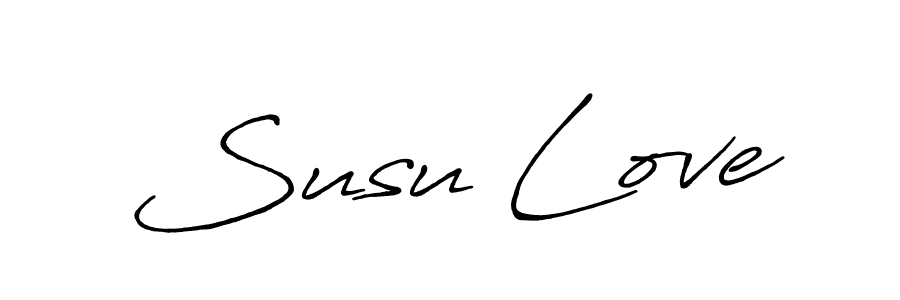 Design your own signature with our free online signature maker. With this signature software, you can create a handwritten (Antro_Vectra_Bolder) signature for name Susu Love. Susu Love signature style 7 images and pictures png
