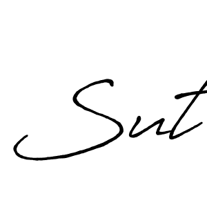 Create a beautiful signature design for name Sut. With this signature (Antro_Vectra_Bolder) fonts, you can make a handwritten signature for free. Sut signature style 7 images and pictures png