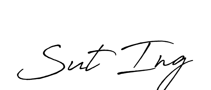 Design your own signature with our free online signature maker. With this signature software, you can create a handwritten (Antro_Vectra_Bolder) signature for name Sut Ing. Sut Ing signature style 7 images and pictures png