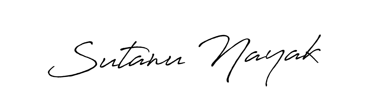 Create a beautiful signature design for name Sutanu Nayak. With this signature (Antro_Vectra_Bolder) fonts, you can make a handwritten signature for free. Sutanu Nayak signature style 7 images and pictures png