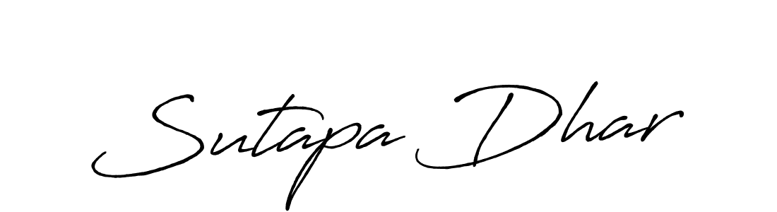 Make a beautiful signature design for name Sutapa Dhar. With this signature (Antro_Vectra_Bolder) style, you can create a handwritten signature for free. Sutapa Dhar signature style 7 images and pictures png