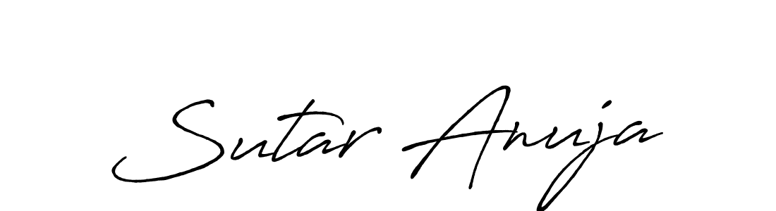 Make a beautiful signature design for name Sutar Anuja. With this signature (Antro_Vectra_Bolder) style, you can create a handwritten signature for free. Sutar Anuja signature style 7 images and pictures png