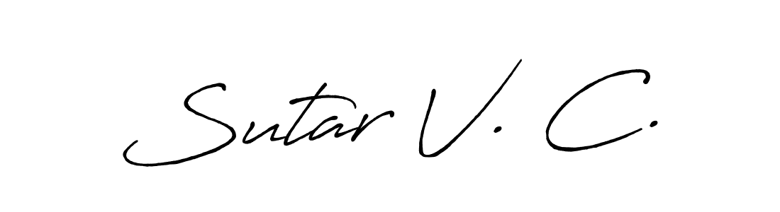 It looks lik you need a new signature style for name Sutar V. C.. Design unique handwritten (Antro_Vectra_Bolder) signature with our free signature maker in just a few clicks. Sutar V. C. signature style 7 images and pictures png