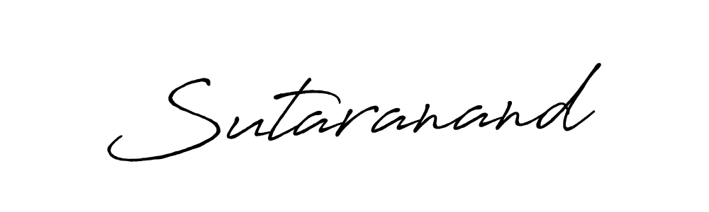 Use a signature maker to create a handwritten signature online. With this signature software, you can design (Antro_Vectra_Bolder) your own signature for name Sutaranand. Sutaranand signature style 7 images and pictures png