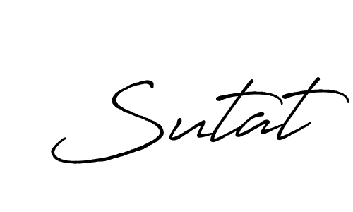 Use a signature maker to create a handwritten signature online. With this signature software, you can design (Antro_Vectra_Bolder) your own signature for name Sutat. Sutat signature style 7 images and pictures png