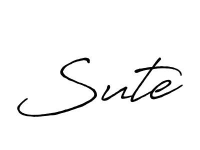 Create a beautiful signature design for name Sute. With this signature (Antro_Vectra_Bolder) fonts, you can make a handwritten signature for free. Sute signature style 7 images and pictures png